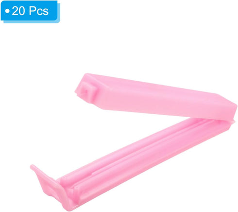 PATIKIL Sealing Clips 4.3 Inch, 20 Pack Reusable Plastic Bag Clamp Sealer for Home Kitchen Food Storage, Pink...