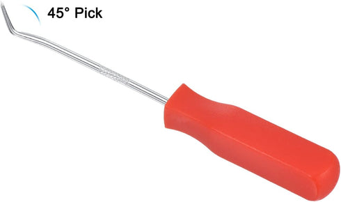 PATIKIL O-Ring 45 Degree Pick 142mm, Oil Seal Gasket Precision Screwdriver Puller Remover Removal Tool, Red...