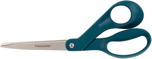 Fiskars Scissors, Stainless Steel Scissors All Purpose, 8 Inch, Adriatic Blue...