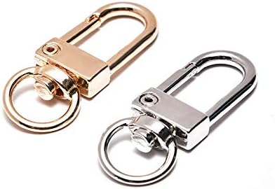 10 Pcs Swivel Lobster Claw Clasps Hardware Accessories Rotating Dog Buckle Metal Spring Key Chain Hook Clasps for Handbag DIY Bags Key Rings and J...