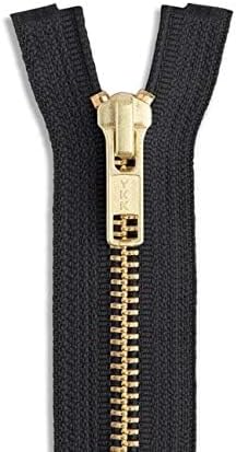 60 inch Metal Zipper Black 60” Gold Brass Metal Heavy Duty Zippers Separating Sewing Zipper Craft Zippers...