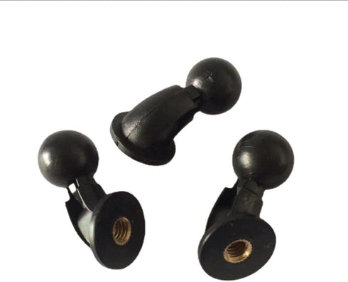 2 Pack 1/4 inch to 17mm Ball Mount Adapter Swivel Bolt for Tripod Selfie Grip Stand Head Phone Pad Tablet Clip Cradles Clamp Holder Connector, Bla...