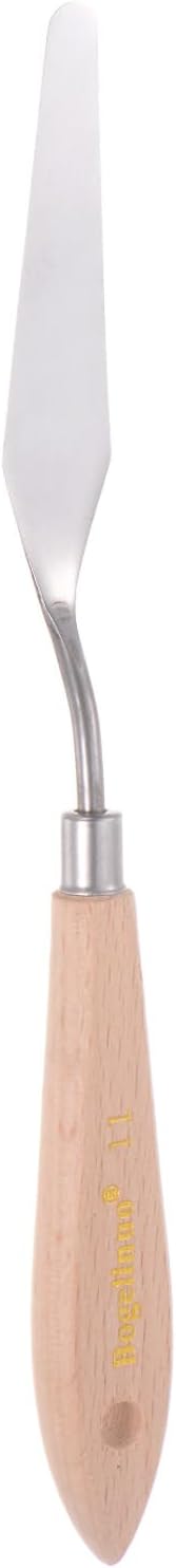 No.11 Painting Palette Knife Stainless Steel Pointy Spatula Pallet Knife with Beech Wood Handle for Oil Acrylic Paint Canvas Mixing Spreading...