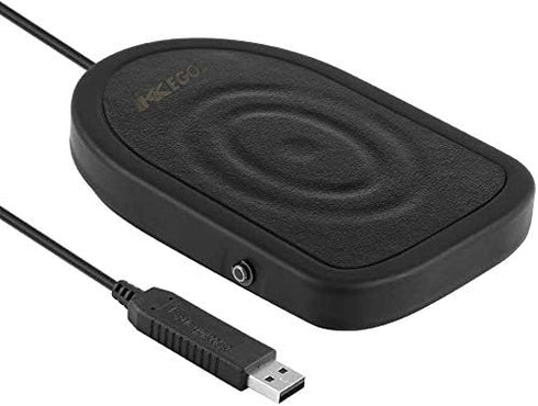 iKKEGOL USB Foot Pedal Switch gaming, Black Metal Single HID Action Programmable Digital hand Control Keyboard Mouse with 3 Color Rubber Mat...