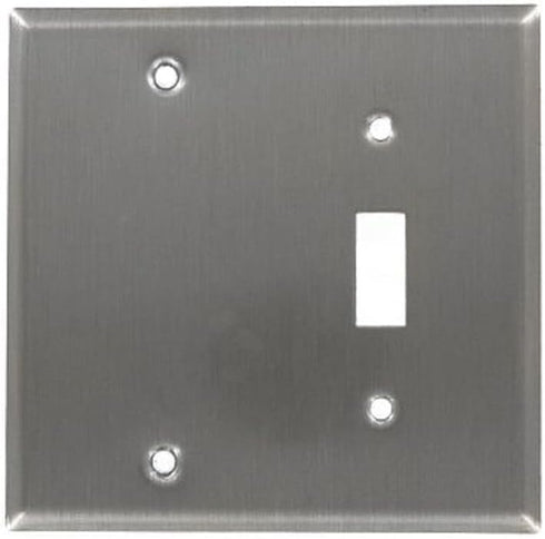 Leviton 84006-40 SS WP 2G 1TGL/1BLANK STD SIZE......