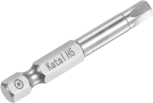 H5 Hex Screwdriver Bit 1/4" Hex Shank 2" Length Magnetic Security Screw Driver Power Tool...