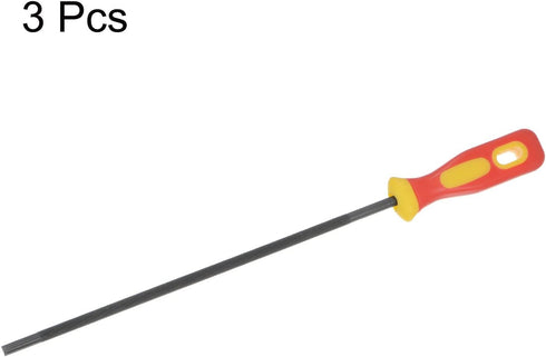 3pcs Chainsaw File 7/32"(5.5mm) High Carbon Hardened Steel Round Rasp with Plastic Handle for Chain Saw Polishing...