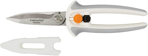 Fiskars Crafts Easy Action PowerCut Snips, 8, White/Gray...
