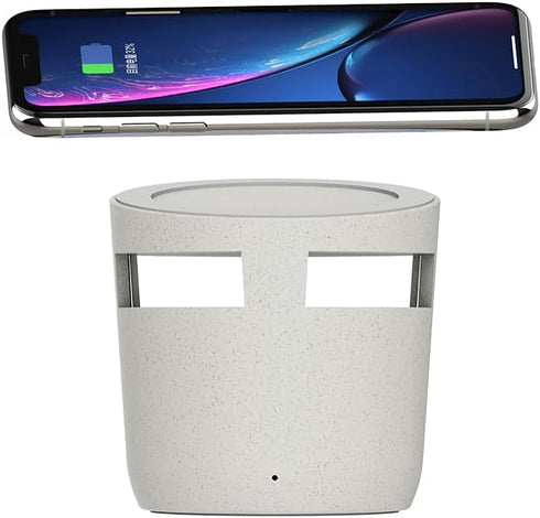 Portable Bluetooth Speaker with Built-in Wireless Charger Compatible with iPhone, Samsung Galaxy, Google Pixel, LG, Sony, Oneplus, Xiaomi, Gifts f...