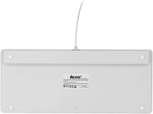 iKKEGOL USB Slim Mini Wired 78 Key Small Super Thin Compact Keyboard for Desktop Laptop PC Win 7 Mac (White)...