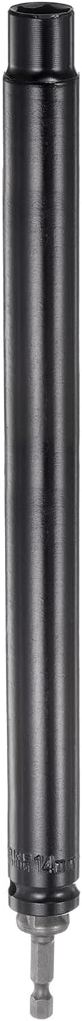 Extra Long Hollow Socket, 14mm x 300mm Deep Well Impact Nut Driver with 1/4" Quick-Change Hex Shank Power Drill Adapter...