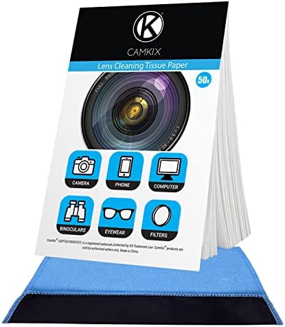 Lens Cleaning Paper Tissue 6X booklets/300 Sheets + Double Sided Cleaning Cloth - Lens Cleaning Paper for Use on Camera Lenses - Double-Sided Clea...
