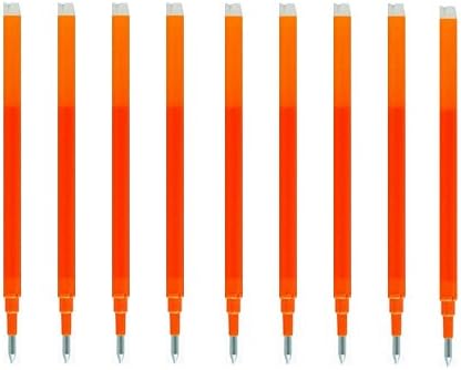 Pilot Gel Ink Refills for FriXion Erasable Gel Ink Pen, Fine Point 0.7mm, Orange Ink, Pack of 9...
