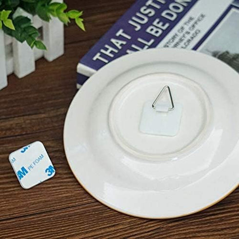 Artliving 1.25 Inch Invisible Adhesive Plate Hanger Set Vertical Plate Holders for The Wall(50 Pack)...