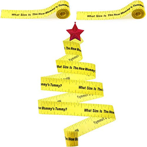 2 Rolls 2in x 150ft Baby Shower Measuring Tape Tummy Measure Belly Game for Baby Shower Party Supplies...