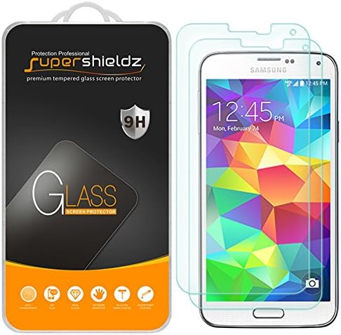 Supershieldz (2 Pack) Designed for Samsung Galaxy S5 Tempered Glass Screen Protector Anti Scratch, Bubble Free...