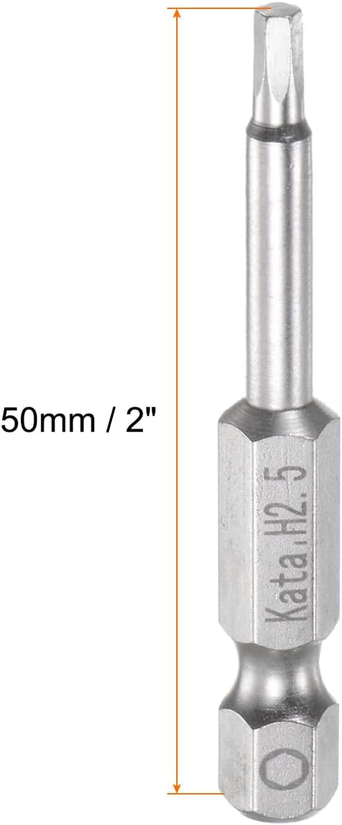 H2.5 Hex Screwdriver Bit 1/4" Hex Shank 2" Length Magnetic Screw Driver Power Tool...