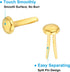 PATIKIL 400 PCS Paper Brass Fasteners Split Pins Pastel Mini Metal Brads Round Head Plated Fastener for Craft Art Scrapbooking DIY Supplies, Gold,...