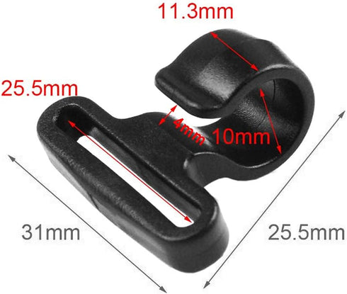 10pcs Plastic Snap Hooks 1"(25.5mm) Backpack Strap Buckles Hardware for Outdoor Camping 25mm Webbing Backpack Bag Strap Tent Garment DIY Parts Acc...