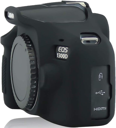 Camera Case for Canon EOS Rebel T6 T7, Silicion Rubber Camera Case Cover Detachable Protective for EOS 1300D Rebel T6/ EOS 1500D Rebel T7 KISS X90...
