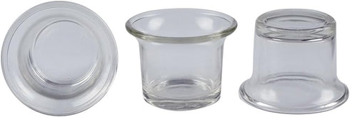 Clear Chunky Glass Lip Votive Candle Holders Tealight Votive Cups for Wedding Proposal, Spa, Aromatherapy, Meditation, 6 Counts by Shxstore...