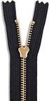 Lakesstory 3 Inch Metal Zipper - Black, Gold Brass, Heavy Duty, Non-Separating, Durable, for Clothing & DIY Projects...