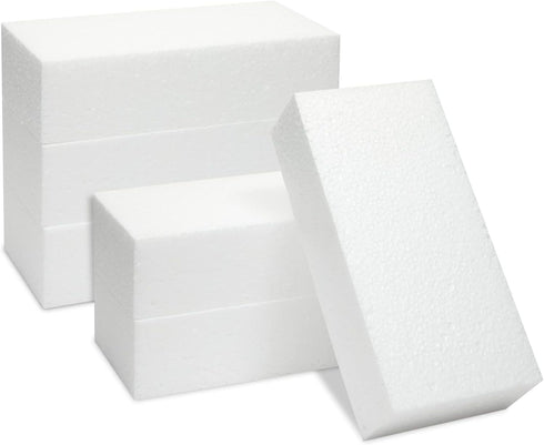 Juvale Flower Foam Craft Blocks - White 6-Pack, 8 x 4 x 2 in - Versatile Blocks for Flower Arrangements & Packing Foam...