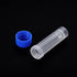 PATIKIL 5mL Plastic Test Tubes, 15 Pack Frozen Container Storage Blue Screw Cap for Lab Laboratory Science, Clear...