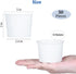 Paper Ice Cream Cups 4oz Small White Dessert Bowls Frozen Yogurt Cup White Dessert Bowls Frozen Dessert Supplies Pack of 50 count...