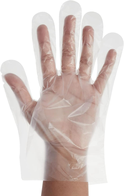 Juvale 100-Pack Disposable Food Safe Gloves for Cooking, Kitchen Prep and Baking (One Size Fits Most, Clear)...