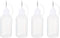 PATIKIL Needle Tip Glue Bottles 30mL 1 Oz, 4 Pack Plastic Applicator with Lid for Paper Quilling Gluing Art Craft DIY Projects, White...