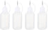 PATIKIL Needle Tip Glue Bottles 30mL 1 Oz, 4 Pack Plastic Applicator with Lid for Paper Quilling Gluing Art Craft DIY Projects, White...