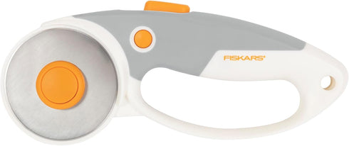 Fiskars 60mm Rotary Cutter for Fabric - Titanium Rotary Cutter Blade - Craft Supplies - Crafts, Sewing, and Quilting Projects - White...
