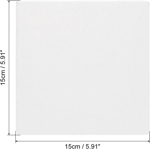 PATIKIL Paint Linen Canvases for Painting, 3 Pack 6x6 Inch Square Wood Frame Stretched Blank Art Canvas Board Panels for Acrylic, Oil, Tempera Pai...