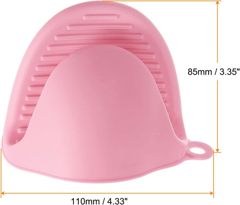 4pcs Thickened Mini Oven Gloves, Heat Resistant Silicone Oven Mitts Finger Pinch Grips Pot Holder for Kitchen, Cooking, Baking, BBQ Heat Resistant...