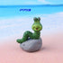 3Pcs Animal Sculpture Frog Ornament Turtle Resin Statue Animal Statue for Micro Landscape Flowerpot Lawn Yard Garden Fish Tank Ornament...