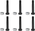 (6) 52100100 Shear Pin Bolts with Nuts for Ariens 00659100 521001 Snow Blower - 6 Packs Snowthrower Parts (2'' × 5/16''), Black...