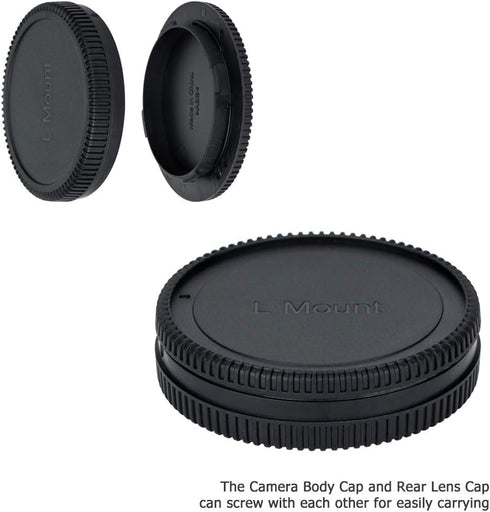 (2 Packs) Body Cap and Rear Lens Cap Kit for Leica L Mount Cameras and Leica L Mount Lens, fit Panasonic S5II DC-S5M2 S1 S1R S1H DC-S5 Leica SL (T...