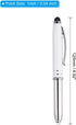 PATIKIL Ballpoint Pen with Stylus Tip and LED Flashlight, 5 Pack 3 in 1 Metal Pen Black Ink 1.0mm Medium Point Stylus Pen for Touch Screens, White...