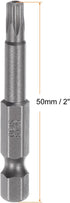 10pcs TS25 Star 5 Point Screwdriver Bit 1/4" Hex Shank 2" Length Magnetic Security Torx Head Screw Driver Power Tool...