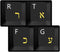 HQRP 2-Pack Hebrew Keyboard Stickers on Transparent Background, Yellow Letters, for All Keyboards PC Desktops Laptop Notebook...
