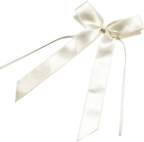 FQTANJU 30 pcs Delicate Wedding Pew End Bowknots Ribbon Bows Cars Chairs Decorations. (Ivory)...