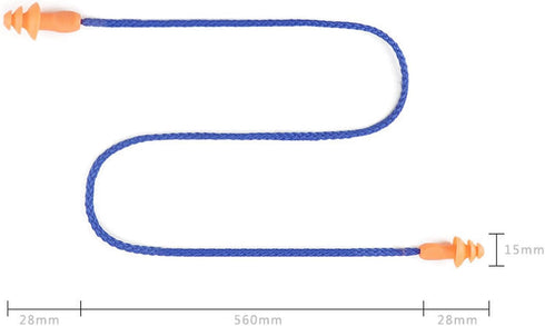 5 Pairs Corded Ear Plugs Reusable Silicone Earplugs with String Banded Ear Plug Sleep Noise Cancelling for Hearing Protection...