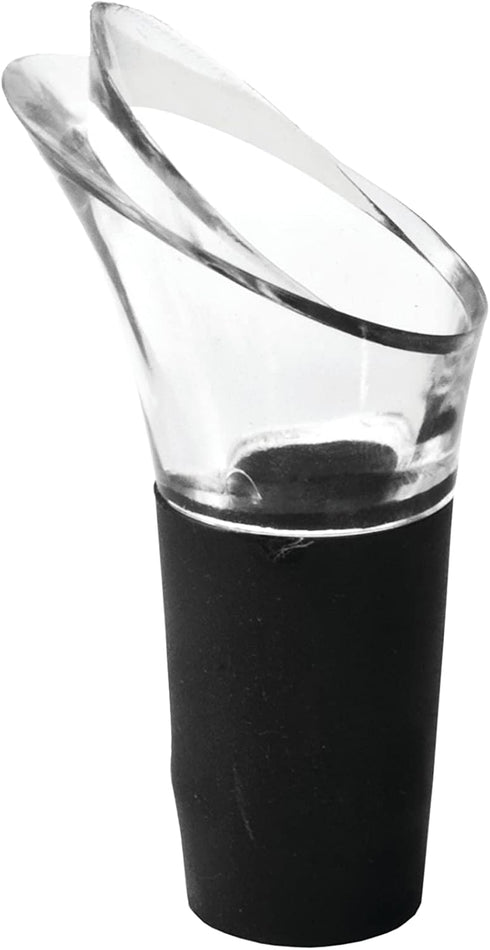 True Deluge Wine Aerator Pourer Spout Fits Most Standard Bottles, Drip Free Reusable Pourers for Wines, Party, Travel, Home Bar Accessories, Set o...
