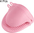 4pcs Thickened Mini Oven Gloves, Heat Resistant Silicone Oven Mitts Finger Pinch Grips Pot Holder for Kitchen, Cooking, Baking, BBQ Heat Resistant...