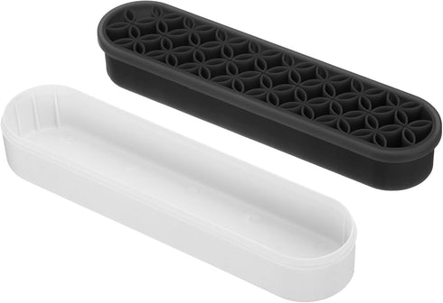 PATIKIL Diamond Painted Pen Holder, Silicone Makeup Brush Holder Multi-Purpose Cosmetic Storage Box Desktop Organizer for Art Craft, Black...