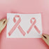 2 Pcs Breast Cancer Raise Awareness Ribbon Stencils A4 Size, Reusable Stencils for Painting on Wood Cloth for Breast Cancer Event 8.3"x11.7"...