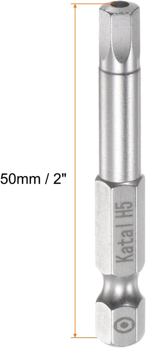 H5 Hex Screwdriver Bit 1/4" Hex Shank 2" Length Magnetic Security Screw Driver Power Tool...