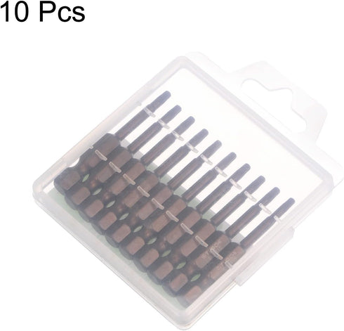 10pcs T10 Torx Bit 1/4" Hex Shank 2" Length Magnetic Security Star Screwdriver Power Tool, Red...