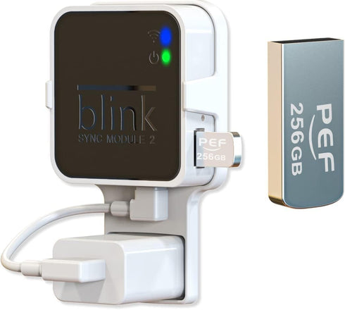 256GB Blink USB Flash Drive for Local Video Storage and The Outlet Mount for Blink Sync Module 2(Blink Add-On Sync Module 2 Itself is NOT Included...